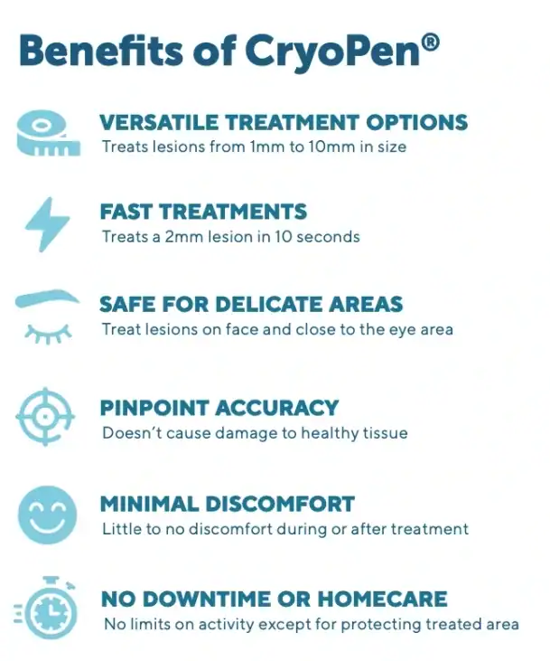 Benefits of Cryopen for angiofibroma removal Cumbernauld  from Lipo Sculpt - contact us today!